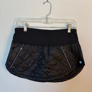 Athletica Quilted Hot Cheeks black mini skirt